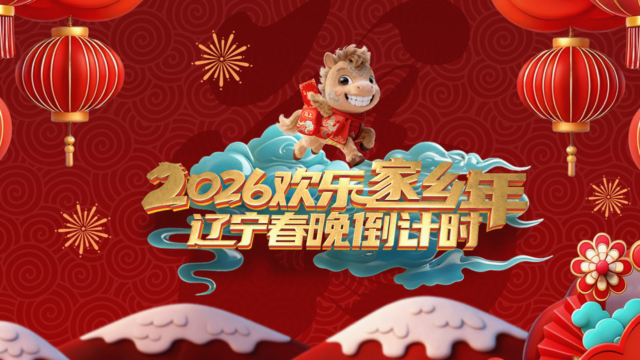 辽宁春晚倒计时欢乐家乡年海报